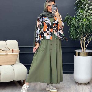 ست کوک دوزی طرح دار کد 4655