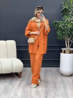 ست مانتو و شلوار دو جیب پاکتی کد 4658 - تصویر 18
