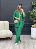 ست مانتو و شلوار دو جیب پاکتی کد 4658 - تصویر 13