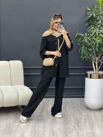 ست مانتو و شلوار دو جیب پاکتی کد 4658 - تصویر 6