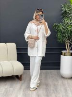 ست مانتو و شلوار دو جیب پاکتی کد 4658 - تصویر 14