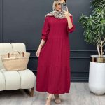 پیراهن بلند کراش کد 4649