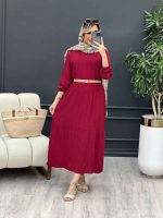 پیراهن بلند کراش کد 4649 - تصویر 16