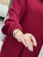 پیراهن بلند کراش کد 4649 - تصویر 7