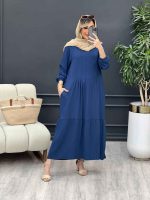 پیراهن بلند کراش کد 4649 - تصویر 18
