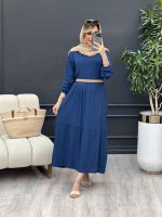 پیراهن بلند کراش کد 4649 - تصویر 6