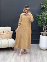 پیراهن بلند کراش کد 4649 - تصویر 11