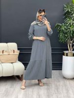 پیراهن بلند کراش کد 4649 - تصویر 4