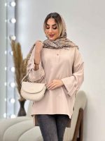 مانتو جلو بسته آستین پاگن کد 4569 - تصویر 6