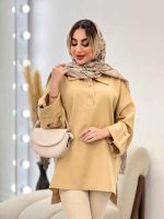 مانتو جلو بسته آستین پاگن کد 4569 - تصویر 14