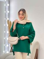 مانتو جلو بسته آستین پاگن کد 4569 - تصویر 22
