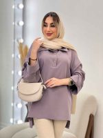 مانتو جلو بسته آستین پاگن کد 4569 - تصویر 11