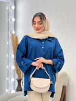 مانتو جلو بسته آستین پاگن کد 4569 - تصویر 10