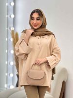 مانتو جلو بسته آستین پاگن کد 4569 - تصویر 19