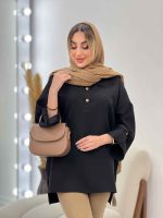 مانتو جلو بسته آستین پاگن کد 4569 - تصویر 8