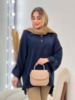 مانتو جلو بسته آستین پاگن کد 4569 - تصویر 7