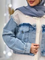 شومیز جین ترکیبی کد 4611 - تصویر 9