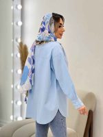 مانتو دو جیب پاکتی آستین دو دکمه کد 4680 - تصویر 4