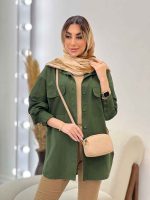 مانتو دو جیب پاکتی آستین دو دکمه کد 4680 - تصویر 10