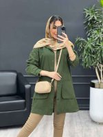 مانتو لینن رنگی سر شانه پاگن کد 4679 - تصویر 10