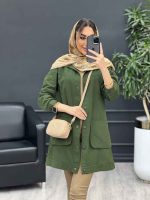 مانتو لینن رنگی سر شانه پاگن کد 4679 - تصویر 4