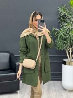 مانتو لینن رنگی سر شانه پاگن کد 4679 - تصویر 16