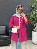 مانتو لینن رنگی سر شانه پاگن کد 4679 - تصویر 18