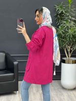مانتو لینن رنگی سر شانه پاگن کد 4679 - تصویر 9