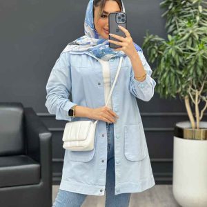 مانتو لینن رنگی سر شانه پاگن کد 4679