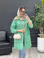 مانتو لینن رنگی سر شانه پاگن کد 4679 - تصویر 7