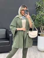 مانتو لینن جیب پاگن کد 4678 - تصویر 3