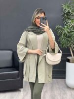 مانتو لینن جیب پاگن کد 4678 - تصویر 4