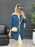 مانتو پشت پیله دو جیب کد 4668 - تصویر 47