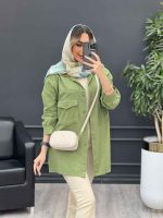 مانتو کتان پشت جیب کد 4682 - تصویر 7