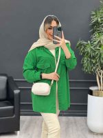 مانتو کتان پشت جیب کد 4682 - تصویر 15