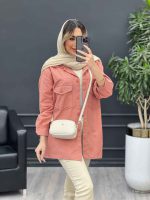 مانتو کتان پشت جیب کد 4682 - تصویر 6