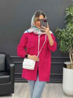 مانتو کتان پشت جیب کد 4682 - تصویر 12