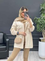 مانتو کتان پشت جیب کد 4682 - تصویر 19