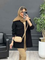مانتو کتان پشت جیب کد 4682 - تصویر 18
