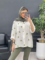 مانتو تک جیب طرح کاکتوس کد 4684 - تصویر 14