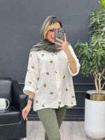 مانتو تک جیب طرح کاکتوس کد 4684 - تصویر 12