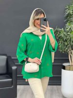 مانتو تک جیب طرح کاکتوس کد 4684 - تصویر 18
