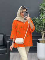 مانتو تک جیب طرح کاکتوس کد 4684 - تصویر 11