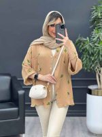 مانتو تک جیب طرح کاکتوس کد 4684 - تصویر 16