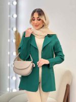 مانتو مازراتی بغل سه دکمه کد 4388 - تصویر 9