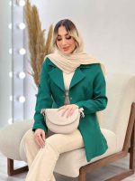 مانتو مازراتی بغل سه دکمه کد 4388 - تصویر 11