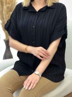شومیز کراش آستین پاگن کد 4685 - تصویر 18