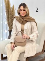 مانتو لینن نچرال یقه نامتقارن دو دکمه کد 3019 - تصویر 7