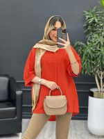 مانتو جلو بسته پیله دار کد 4650 - تصویر 22
