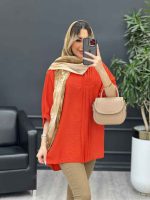 مانتو جلو بسته پیله دار کد 4650 - تصویر 10